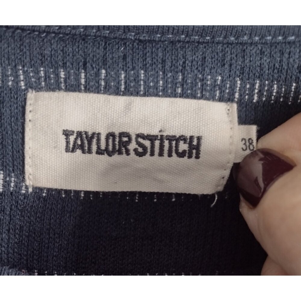 Taylor Stitch The Adams Terry Sweatshirt L Nautical Organic Cotton Preppy Blue - Picture 4 of 5